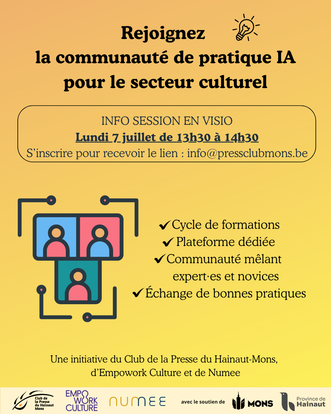 Vers une communauté de pratique autour de l’IA dans le secteur culturel (session d’information)
