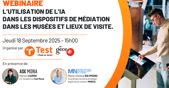 Webinaire : L’utilisation de l’IA dans les dispositifs de médiation dans les musées et lieux de visite Webinaire : L’utilisation de l’IA dans les dispositifs de médiation dans les musées et lieux de visite